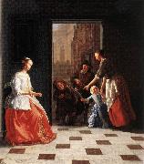 OCHTERVELT, Jacob Street Musicians at the Doorway of a House dh oil painting picture wholesale